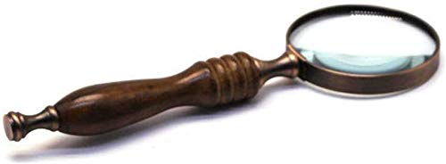 Loupe en métal et verre optique au design vintage Wisdom