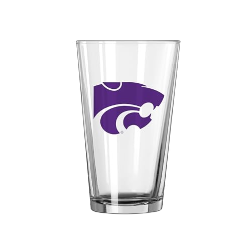 Image of Logo Brands NCAA 16 oz Pint Glass - Durable Glass With Bold Team Color- Chip-Resistant Rim Drinkware For Fans, Tailgates, Home Bars & Everyday Use