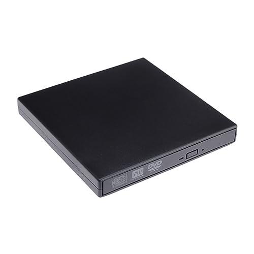STOBOK USB External Cd DVD Burner and Reader Drive for Laptop Lightweight Portable Optical Disk Drive Compatible Me Xp Black