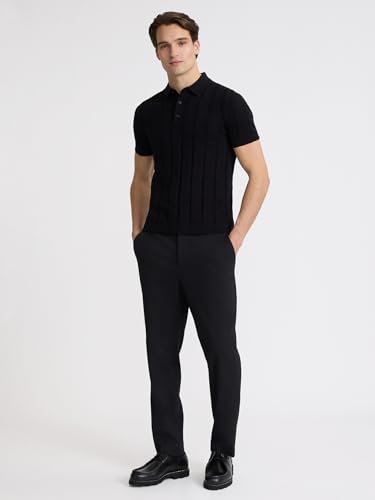 EXPRESS Men’s Cotton Sweater Polo – Ribbed Short Sleeve Knit, Retro-Inspired, Smart-Casual4