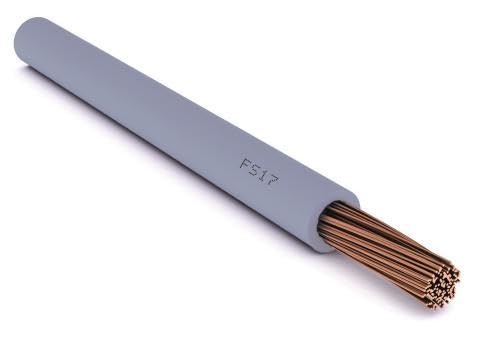 Cavo Elettrico Unipolare Isolante FS17 Matassa da 100 MT per impianti casa aziende edili Colore Blu-Nero-Marrone-Giallo/Verde (2,5 mm) (GRIGIO)