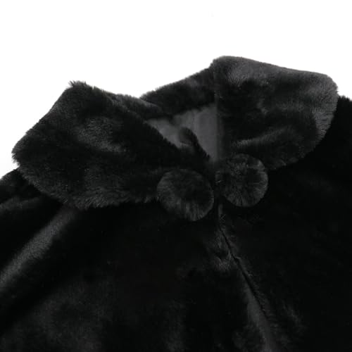 Image of SK Studio Girls Faux Fur Flower Bolero Shrug Wedding White | Princess Shoulder Cape Party Wedding Dress Up