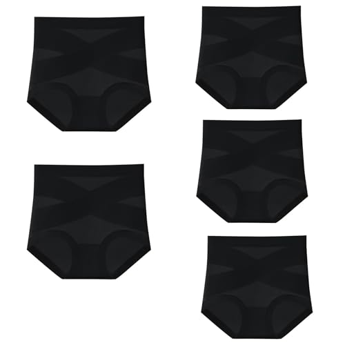 Sous-vêtement gainant en coton anti-fuites culotte taille haute sans coutures femme