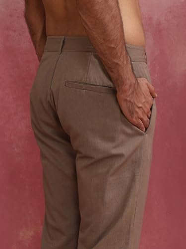 Image of true Browns Men's Grey Cotton Twill Pants (XL)