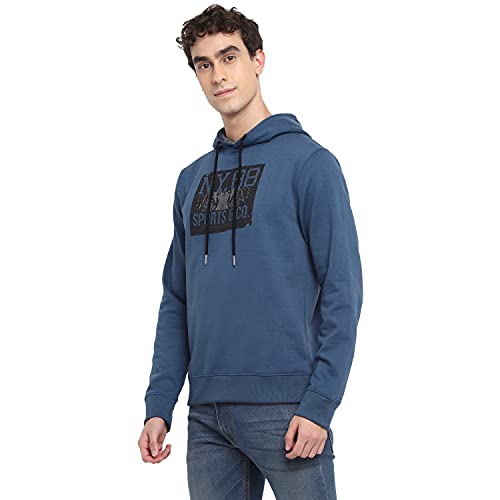 Image of Deniklo Mens Polyester Hooded Neck Sweatshirt