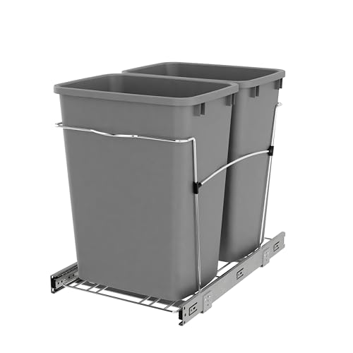 Rev-A-Shelf Double Pullout Trash Can for Kitchen...