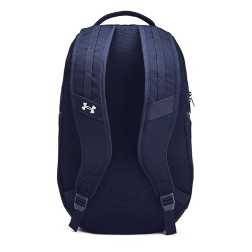 Under Armour Unisex-Adult Hustle 6.0 Backpack, (411) Midnight Navy/Midnight Navy/Metallic Silver, One Size Fits Most2