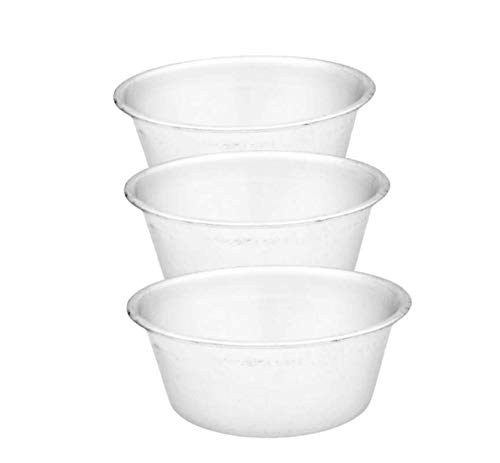 annu traders Aluminium Paste ice Making Bowl for Freezer ice Bowl , Barf katora , ice dibba [ Volume 1200 ml,3 pcs ]