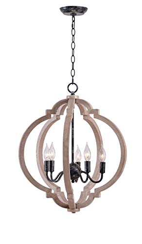 Amazing 🔥 Kenroy Home 94065WW Cadmen Pendants, Large, Distressed Black and Weathered White Accent
