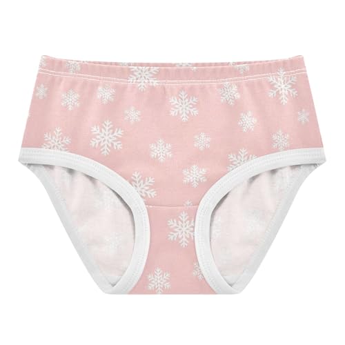 Xmas Snowflakes Pink Christmas Little Girl Panties Girls Underwear Toddler Cotton Animal Kids Briefs Undies 2t