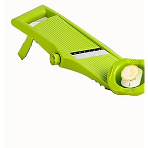 Drie-in-één verstelbare groentesnijder, groente- en fruitsnijder van dun papier tot 6 mm roestvrijstalen mes