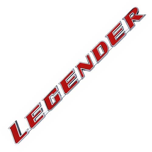 Image of KMH Premium Legender 3D Car Emblem Sticker | Stylish Brand Logo Badge | Waterproof Racing & Sports Decal for Car Exterior & Accessories | Red with Chrome, Small Size - Pack of 1