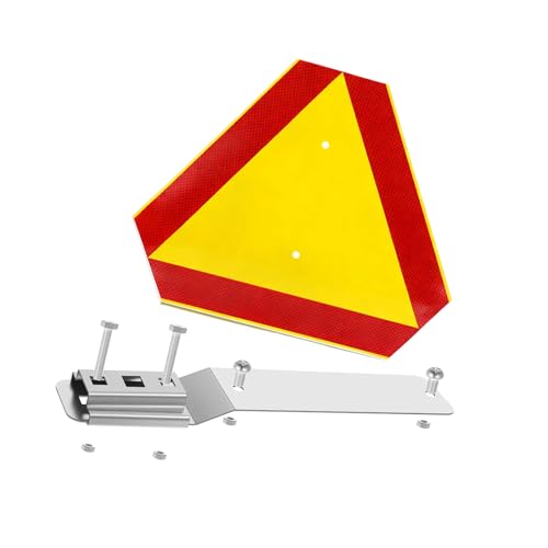Panneau d'identification de véhicule 40 x 35 cm pour signaler un déplacement lent