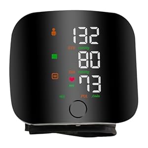 Vmxlso Handgelenk-Blutdruckmessgerät mit LED-Touchscreen