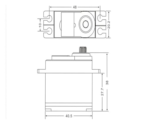 Servomoteur numérique PDI-HV5911MG anti-usure à engrenages en métal 11 kg