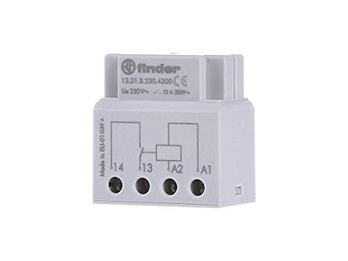 Finder 133182304300PAS Relais zum Einbau an der Dose/hinter der Steuertafel, 1 Schließer, 230 V AC, 12 A bei 250 V AC