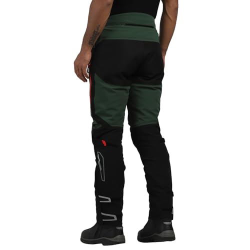 Image of ROYAL ENFIELD ADVENTURER XT RIDING TROUSER| CE level 2 armor at knee & hip | High abrasion resistance 610 D cordura fabric | Superfabric at Knees | Waistband adjusters | OLIVE 34 inch
