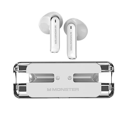 Audífonos, Electronics Auriculares Gamer Bluetooth 5.3 Monster XKT08 Diseño Touch de Lujo con Baja Latencia (Blanco)