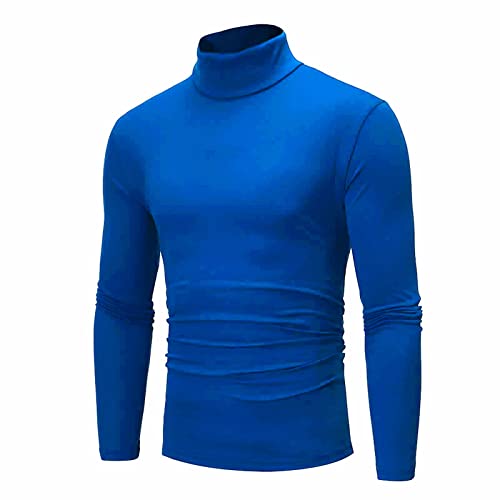 Men's Thermal Underwear Tops, Long Sleeve Compression Shirts, Winter Turtleneck Pullover Basic Tops, Tunic for Men