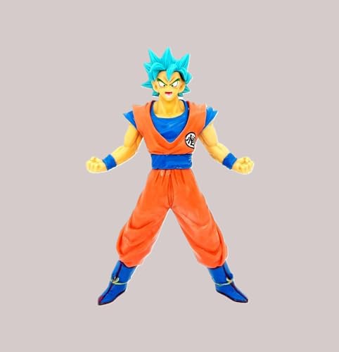Image of Awestuffs Super Saiyan Goku Large Action Figure Limited Edition Figure Manga Toy Collectible (Super Saiyan Goku Blue)