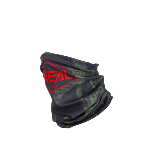 O‘NEAL | Halstuch Schlauch-Schal | Mountainbike Motocross Motorrad | Ungesäumt, Bequemes Material, elastischer Stoff | Neckwarmer Covert | Unisex | Schwarz Grün | Einheitsgröße
