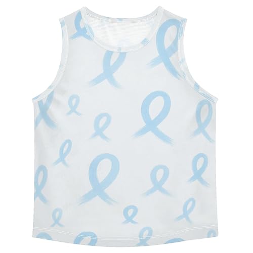 Blue Prostate Awareness Ribbon Boys Tshirts Tank Tops Sleeveless Toddler Vest Athletic Tops for Running Beach Swim 3T