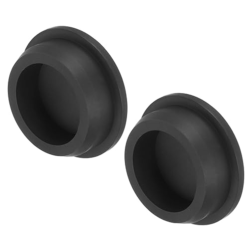Image of UXCELL High Temp Silicone T-Shaped Rubber Stopper - Dia 42mm /1.65 inch Black Pack of 2 (OD 49mm) - Waterproof & Sealing Plugs for Powder Coating & Plating
