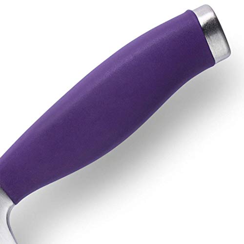 Taylors Eye Witness Syracuse Serrated Utility Kitchen Knife - Professional 13cm/5” Cutting Edge, Multi Use. Ultra Fine Blade, Precision Ground Razor Sharp. Soft Textured Grip. Purple Coloured Handle.
