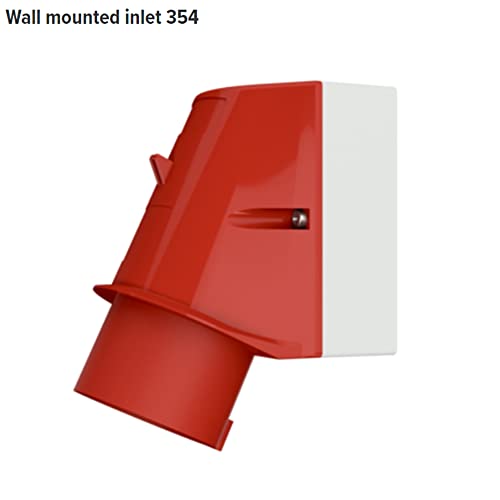 Mennekes 101200044 Stecker, 2 Steckdosen CEE, 400 V, 50 – 60 Hz, 32 A, 5-polig, IP 44, 10 Verpackung, rot