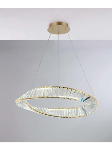 Lustre LED moderne cristal or lgt 097 plafonnier salle à manger moderne