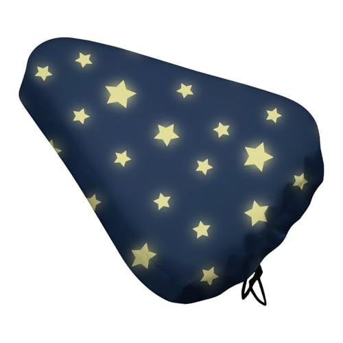 Treer Funda Sillin Bicicleta, 3D Estrellas Cubre Cojín del Asiento de Bicicleta Funda Protector para Cojines, Cubierta de Asiento para Bici Carretera Montaña (Estrellas Brillantes 3,4 Piezas)