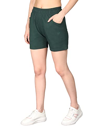 Image of CHKOKKO Women's Regular Cotton Regular Fit Plain Shorts for Women
