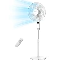 Midea MFS400R0APW Ventilatore a Piantana 50W Ventilatore Silenzioso con Display LED Telecomando...