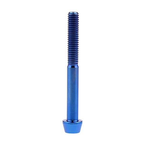 Image of Titanium Ti Bolt M5x9 16 18 20 25 30 35 40 45 50 55 60mm Tapered Head Screws Pack of 4 (M5x45mm, Blue)