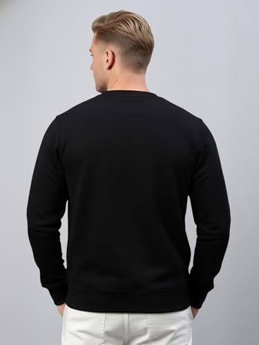 Image of Lux Cozi Men's Cotton Blend Casual Crew Neck Sweatshirt with Stay Warm Treatment ||Sweatshirts for Men