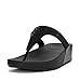 Fitflop Damen Lulu Adjustable Leather Toe-post SandalsFlipflop, All Black, 6.5 US