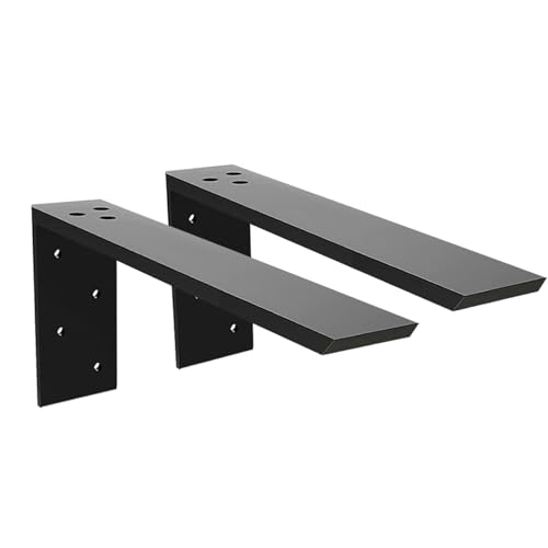 Lot de 2 supports de comptoir robustes cachés en L 30,5 x 15,2 x 6,3 cm - Corbeaux métalliques vers l'avant pour comptoirs en...