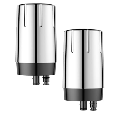 UAMIGYU Faucet Filter Compatible with Brita Faucet Chrome 2 Pack
