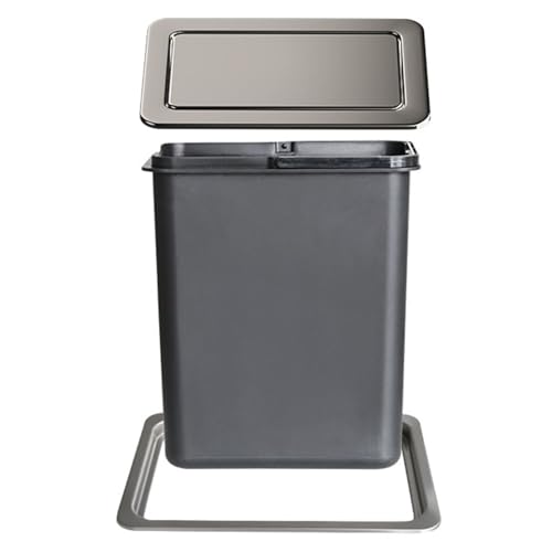 Genérico Bote de Basura Incorporado de Acero Inoxidable, Cubo de Basura Empotrado en la Encimera de la Cocina con Cubo de Plástico, Conducto De Basura Empotrado para Cocinas Pequeñas