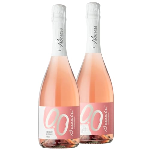 Breezin’ Espumoso Rosado Seco Sin Alcohol 0.0% – Sabor Dulce e Intenso, con Notas de Pera, Frutas Tropicales y Toques Florales – Ideal para Fiestas – 2 Botellas de 750 ml – ALTERNATIVA Made in Italy