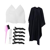 11pcs Hair Highlighting Kit Reusable Hair Coloring Cap Durable Brush Clips Shawl for Home Dyeing Hairdressers for Beginners Professionals