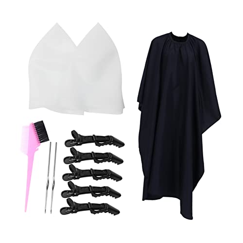 11pcs Hair Highlighting Kit Reusable Hair Coloring Cap Durable Brush Clips Shawl for Home Dyeing Hairdressers for Beginners Professionals