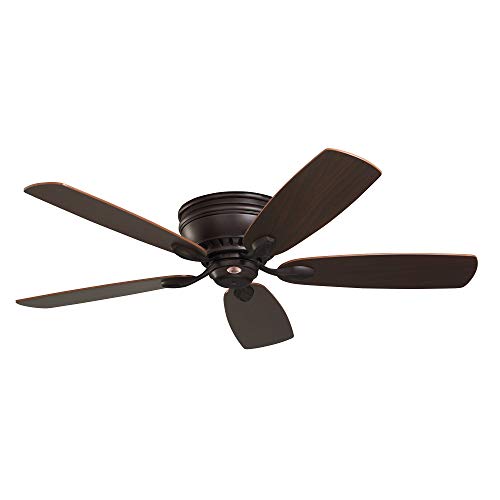 Luminance CF905ORB Kathy Ireland Home Prima Snugger Flush Mount Ceiling Fan, 52 Inch | Low Profile Hugger with Wall Control and 5 Reversible Blades | Indoor Fixture, 51 to 55 Inches, Oil Rubbed Bronze