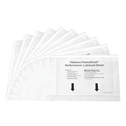 Image of Fellowes Oil Paper for Shredders - 10 Oil Sheets for Caring Paper Shredders - Powershred Quality and Easy to Use - Pack of 10