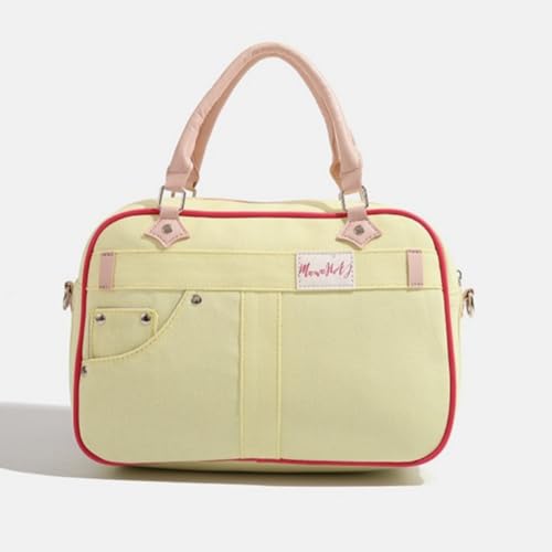 Ita Bag Pin Display Crossbody Bag Denim Stars Purse and Handbag for Women JK Single Shoulder Bag (Yellow)4