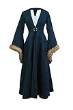 Cosplaybar GOT Catelyn Stark Dress Coat Cosplay Costume XXL Green