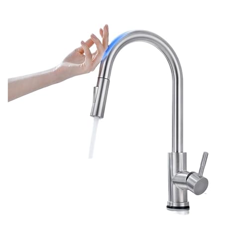 Grifo de cocina con sensor táctil inteligente y función extraíble fluida 3