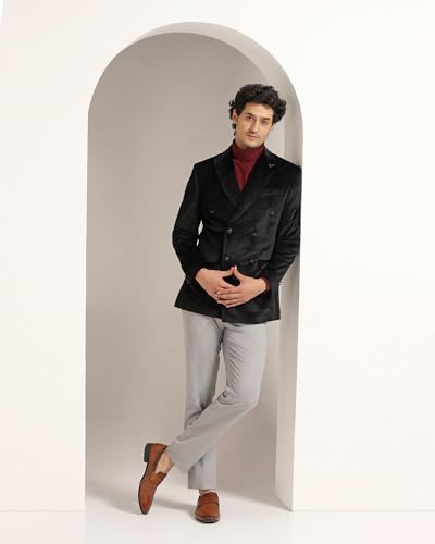 Image of Blackberrys Men Black Solid Blazers