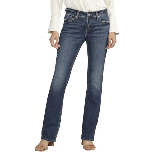 Image of Silver Jeans Co. Women's Elyse Mid Rise Comfort Fit Slim Bootcut Jeans