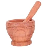 Abaodam 2セット 加厚製粉砕ボウル と 杵 ニンニクぶし器 スパイス粉砕用調理器具 丈夫で長持ちする臼杵調味料グラインダー